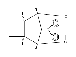 (1R,2S,5R,6S)-9-(diphenylmethylene)-7,8-dioxatricyclo[4.2.1.02,5]non-3-ene结构式