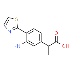 3-Amino-α-methyl-4-(2-thiazolyl)benzeneacetic acid structure