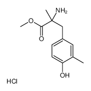 methyl (2S)-2-amino-3-(4-hydroxy-3-methylphenyl)-2-methylpropanoate,hydrochloride结构式