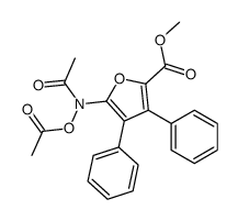 methyl 5-[acetyl(acetyloxy)amino]-3,4-diphenylfuran-2-carboxylate Structure