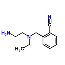 2-{[(2-Aminoethyl)(ethyl)amino]methyl}benzonitrile Structure