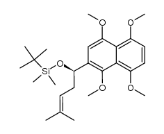 (R)-tert-butyldimethyl-(4-methyl-1-(1,4,5,8-tetramethoxynaphthalen-2-yl)pent-3-enyloxy)silane Structure