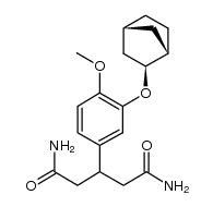 3-(3-[(2S)-exo-bicyclo[2.2.1]hept-2-yloxy]-4-methoxyphenyl)glutaramide结构式
