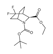 Rel-(1S,3S,4S)-2-tert-butyl 3-ethyl 5,5-difluoro-2-azabicyclo[2.2.2]octane-2,3-dicarboxylate Structure