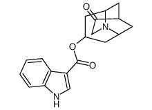 indole-3-carboxylic acid octahydro-3-oxo-2,6-methano-2H-quinolizin-8-yl ester结构式