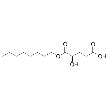 (2R)-辛基-α羟基戊二酸结构式