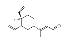 (E)-3-((1S,4R,5R)-5-Isopropenyl-4-methyl-4-vinylcyclohex-1-yl)but-2-enal结构式