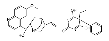 (S)-[(2R,5R)-5-ethenyl-1-azabicyclo[2.2.2]octan-2-yl]-(6-methoxyquinolin-4-yl)methanol,5-ethyl-5-phenyl-1,3-diazinane-2,4,6-trione Structure