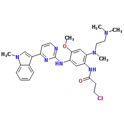 3-Chloro-N-(2-{[2-(dimethylamino)ethyl](methyl)amino}-4-methoxy-5-{[4-(1-methyl-1H-indol-3-yl)-2-pyrimidinyl]amino}phenyl)propanamide Structure