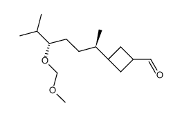 (1'R,4'S)-3-<4-(methoxymethoxy)-1,5-dimethylhexyl>-1ξ-cyclobutanecarboxaldehyde Structure