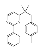 4-[2-methyl-1-(4-methylphenyl)propan-2-yl]-2-pyridin-2-ylpyrimidine结构式