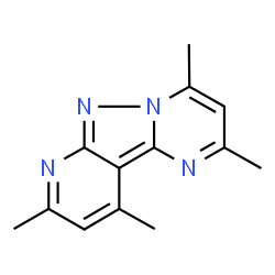 2,4,8,10-Tetramethylpyrido[2',3':3,4]pyrazolo[1,5-a]pyrimidine结构式