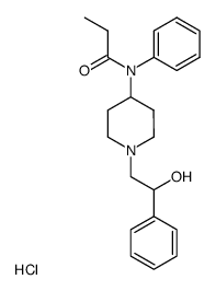 N-<1-(2-hydroxy-2-phenylethyl)-4-piperidyl>-N-phenylpropanamide hydrochloride结构式