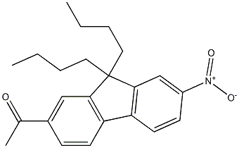 2-Nitro-7-acetyl-9,9-dibutylfluorene structure