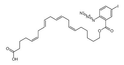 (5E,8E,11E,14E)-20-(2-azido-5-iodobenzoyl)oxyicosa-5,8,11,14-tetraenoic acid结构式