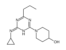 1-[4-(cyclopropylamino)-6-propyl-1,3,5-triazin-2-yl]piperidin-4-ol结构式