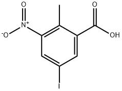 5-碘-2-甲基-3-硝基苯甲酸结构式