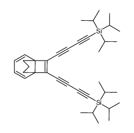 11,12-bis[(triisopropylsilyl)butadinyl][4.3.2]propella-1,3,11-triene Structure