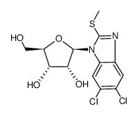 5,6-dichloro-2-(methylthio)-1-β-D-ribofuranosylbenzimidazole Structure