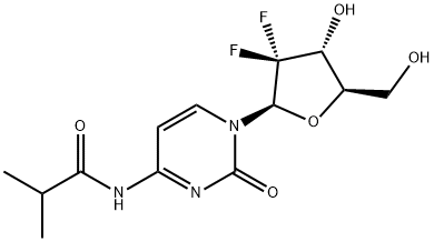 Cytidine, 2'-deoxy-2',2'-difluoro-N-(2-methyl-1-oxopropyl)-结构式