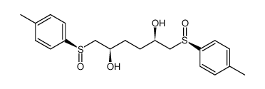 (2R,5R)-1,6-bis((R)-p-tolylsulfinyl)hexane-2,5-diol结构式