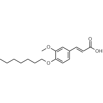 (2e)-3-[4-(heptyloxy)-3-methoxyphenyl]prop-2-enoic acid structure