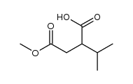 2-(2-methoxy-2-oxoethyl)-3-methylbutanoic acid结构式