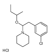 1-[1-butan-2-yloxy-2-(3-chlorophenyl)ethyl]piperidine,hydrochloride结构式