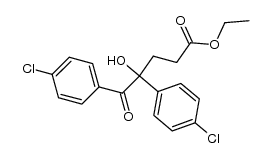 α-(2-ethoxycarbonylethyl)-4,4'-dichlorobenzoin结构式