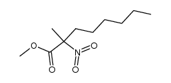 α-Nitro-α-methyl-caprylsaeure-methylester结构式