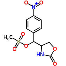 (4-Nitrophenyl)(2-oxo-1,3-oxazolidin-4-yl)methyl methanesulfonate Structure