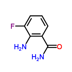2-氨基-3-氟苯甲酰胺结构式