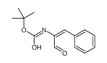 tert-butyl N-(3-oxo-1-phenylprop-1-en-2-yl)carbamate结构式