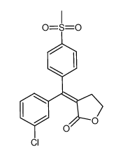 (Z)-3-[1-(3-Chlorophenyl)-1-(4-methanesulfonylphenyl)methylidene]dihydrofuran-2-one结构式