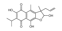 2,3-Dihydro-2,6,9-trihydroxy-3,4-dimethyl-7-isopropyl-3-(2-propenyl)naphtho[2,3-b]furan-5,8-dione Structure