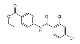 ethyl 4-[(2,4-dichlorobenzoyl)amino]benzoate结构式