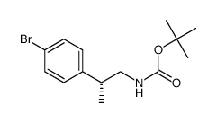 (R)-(2-(4-溴苯基)丙基)氨基甲酸叔丁酯结构式