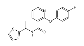 2-(4-fluorophenoxy)-N-(1-(thiophen-2-yl)ethyl)nicotinamide结构式