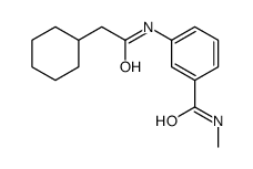 3-[(2-cyclohexylacetyl)amino]-N-methylbenzamide结构式