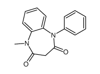 1-methyl-5-phenyl-1,5-benzodiazepine-2,4-dione结构式