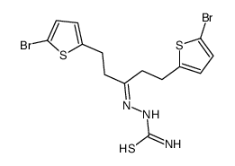 [1,5-bis(5-bromothiophen-2-yl)pentan-3-ylideneamino]thiourea Structure