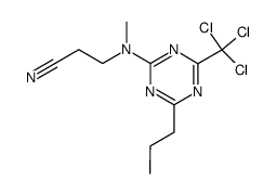 N-methyl-N-(4-propyl-6-trichloromethyl-[1,3,5]triazin-2-yl)-β-alanine nitrile结构式