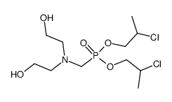 {[Bis-(2-hydroxy-ethyl)-amino]-methyl}-phosphonic acid bis-(2-chloro-propyl) ester结构式