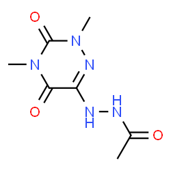 Acetic acid, 2-(2,3,4,5-tetrahydro-2,4-dimethyl-3,5-dioxo-1,2,4-triazin-6-yl)hydrazide (9CI)结构式