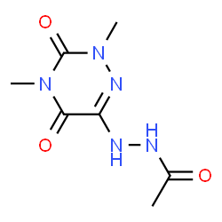 Acetic acid, 2-(2,3,4,5-tetrahydro-2,4-dimethyl-3,5-dioxo-1,2,4-triazin-6-yl)hydrazide (9CI) structure