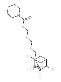 1-Nonanone,9-(1,4,5,6,7,7-hexachlorobicyclo[2.2.1]hept-5-en-2-yl)-1-(1-piperidinyl)-结构式