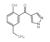 4-(5-ethyl-2-hydroxybenzoyl)pyrazole结构式