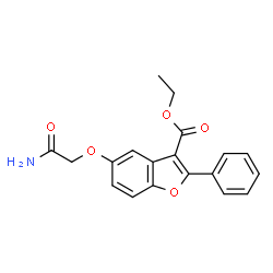 ethyl 5-(2-amino-2-oxoethoxy)-2-phenylbenzofuran-3-carboxylate结构式