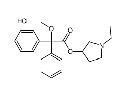 (1-ethylpyrrolidin-1-ium-3-yl) 2-ethoxy-2,2-diphenylacetate,chloride结构式