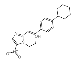 1H-Imidazole-1-ethanol,2-[2-(4-cyclohexylphenyl)ethenyl]-5-nitro- Structure